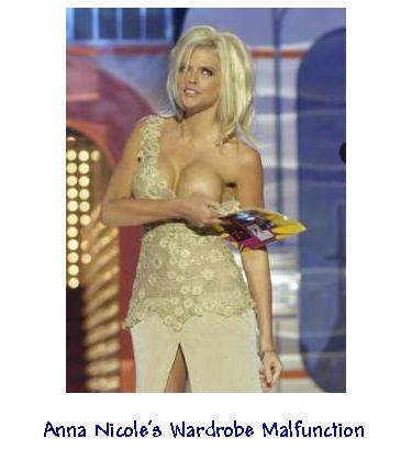 Anna Nicole Smith with breast falling out, funny pictures and emails.
