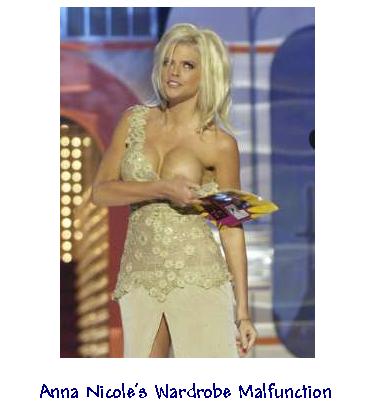 Anna Nicole Smith with breast falling out, funny pictures and emails.